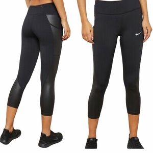 Nike Racer Cropped Tights Black Leggings Medium
